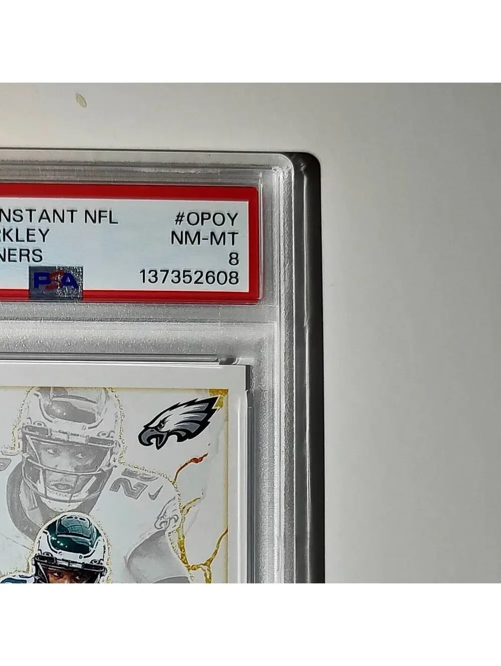 Saquon Barkley 2024 Panini NFL Offensive Player of the Year Eagles PSA 8 NM-MT